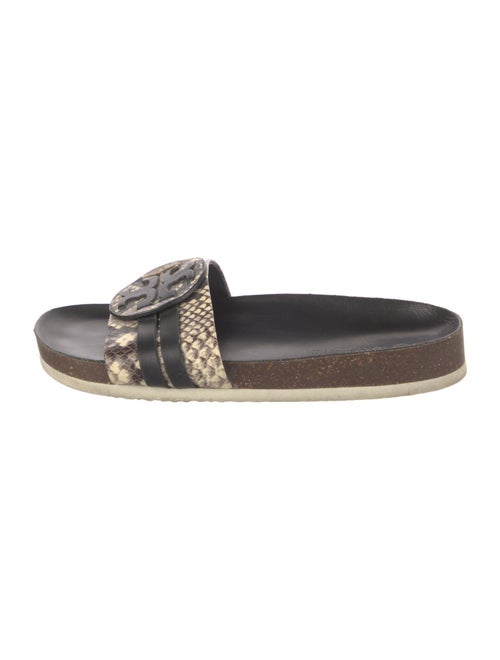 Tory Burch Leather Animal Print Slides
