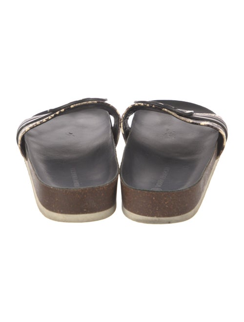 Tory Burch Leather Animal Print Slides