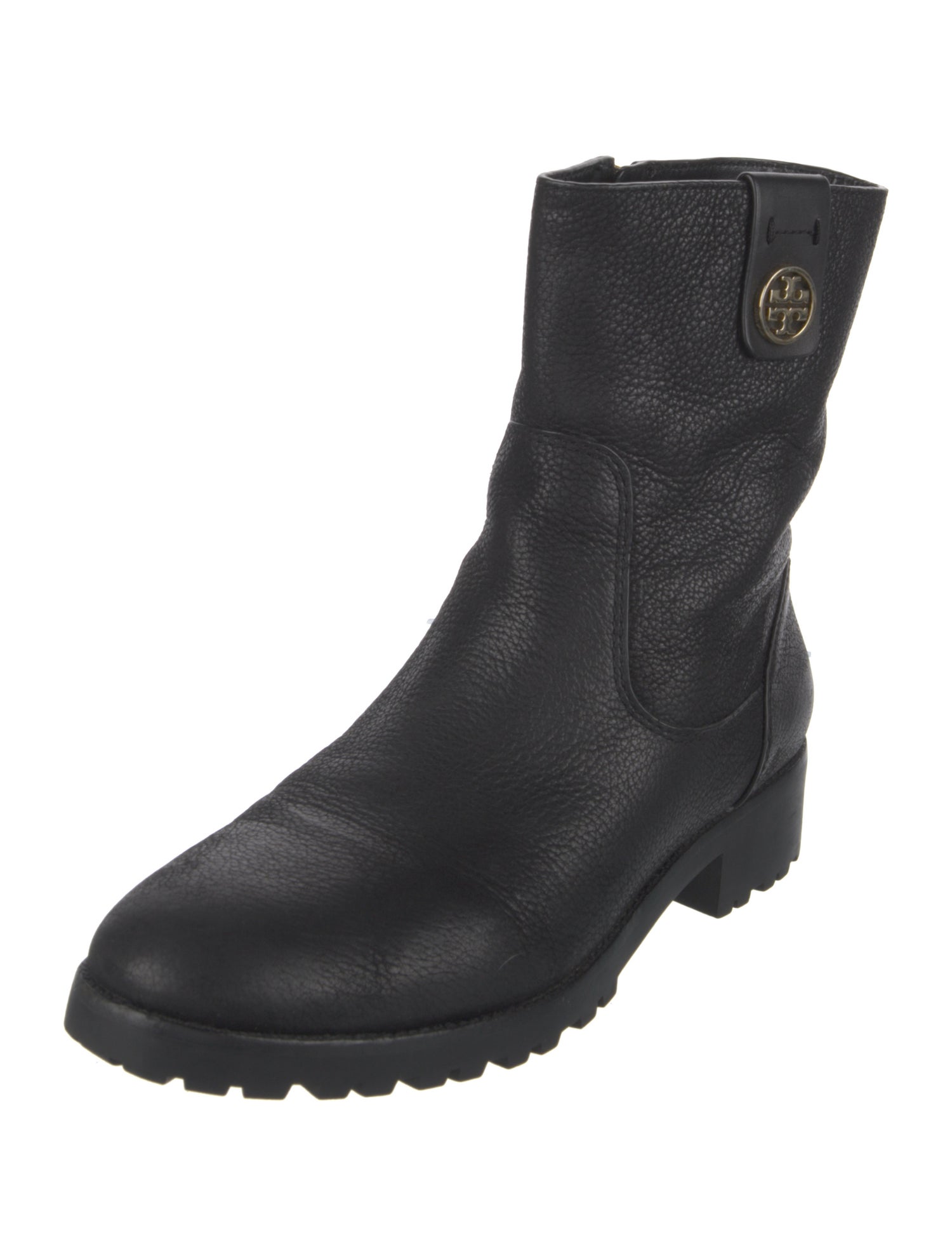 Tory Burch Leather Moto Boots