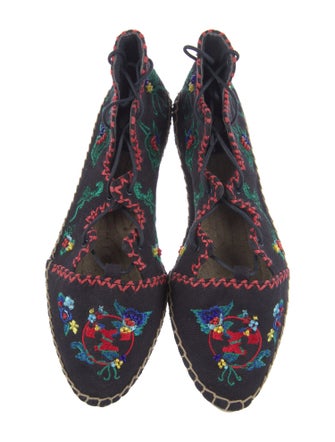 Tory Burch Canvas Floral Print Espadrilles