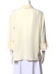 Tory Burch Silk Three-Quarter Sleeve Button-Up Top