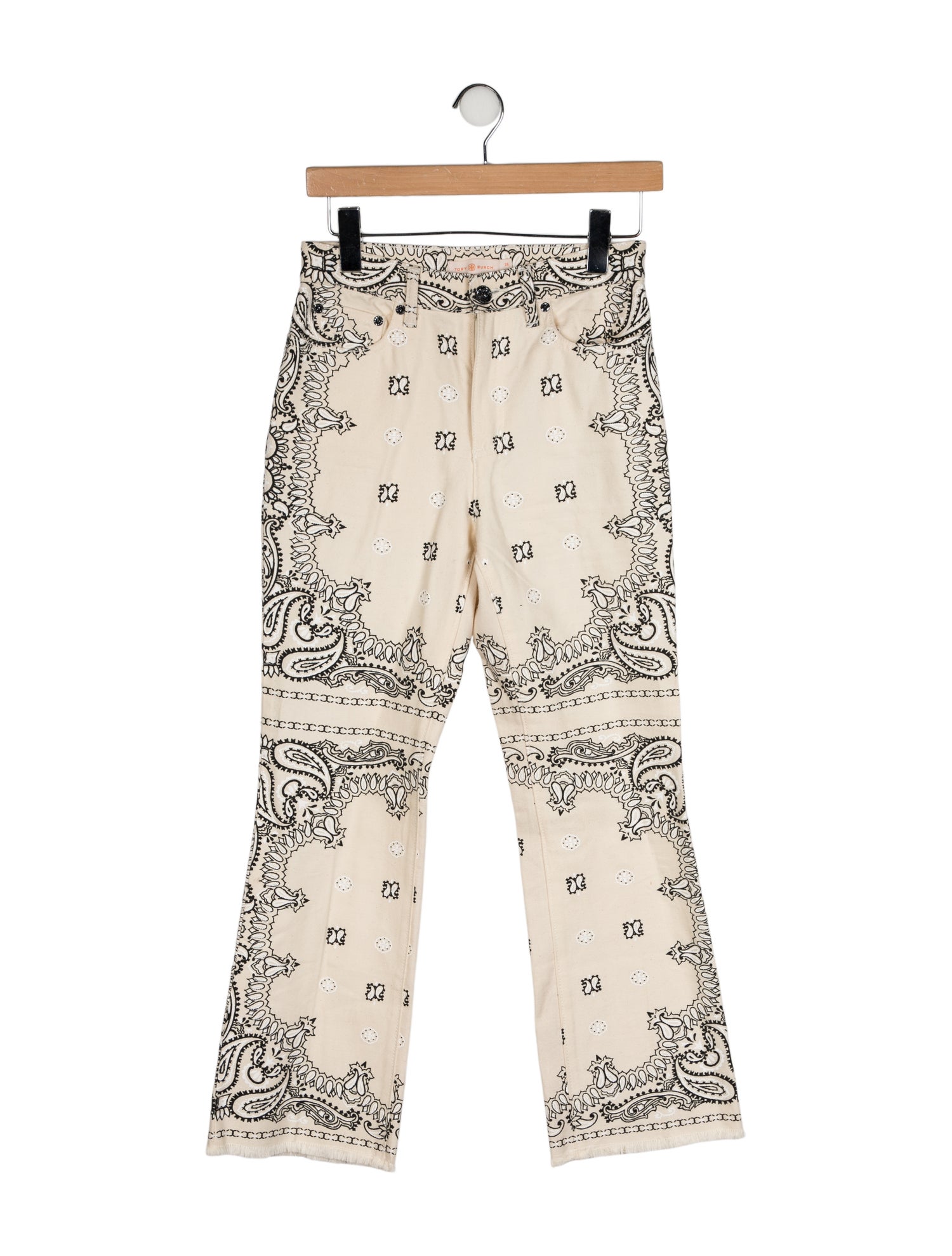 Tory Burch Paisley Print Straight Leg Pants