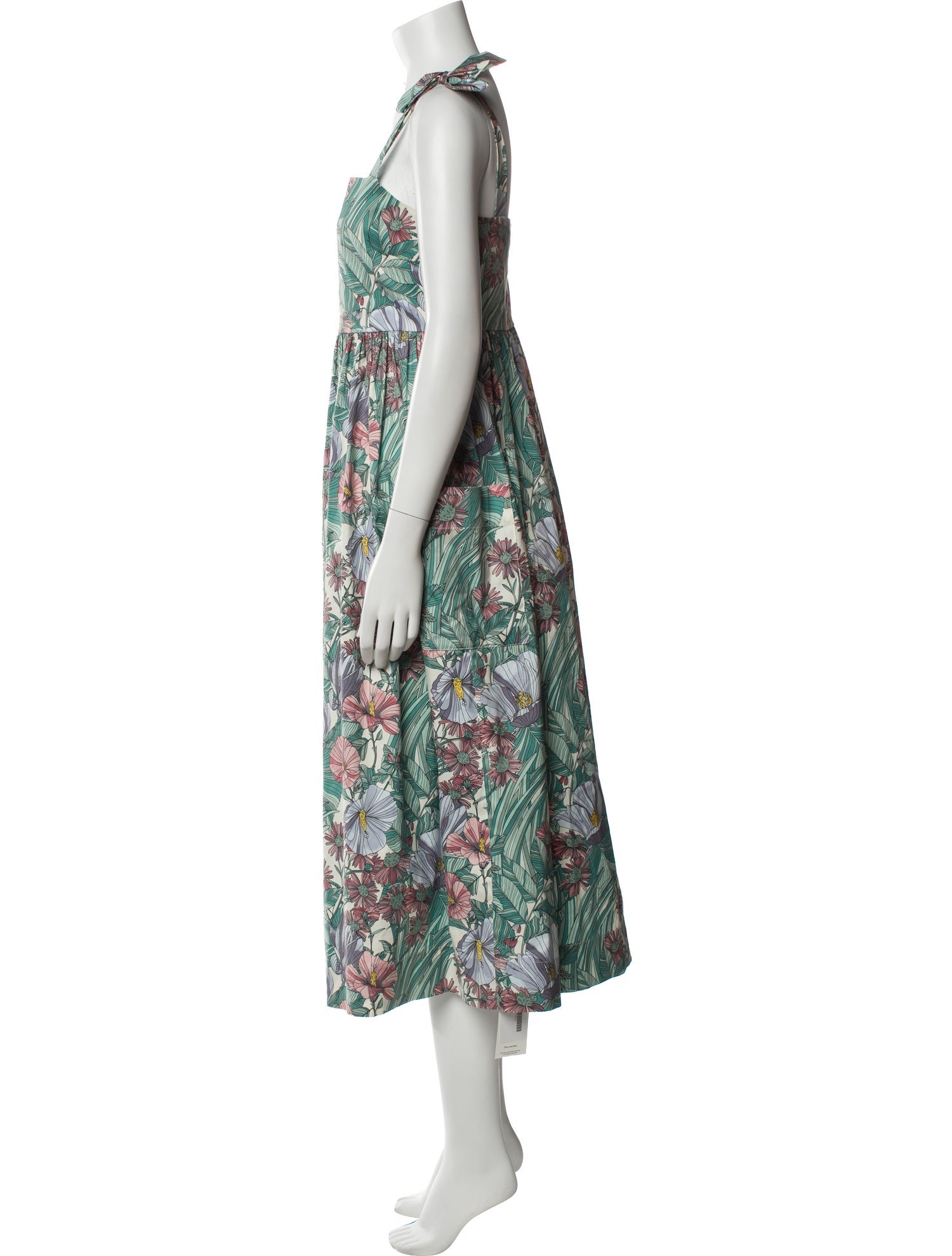 Tory Burch Floral Print Midi Length Dress