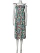 Tory Burch Floral Print Midi Length Dress