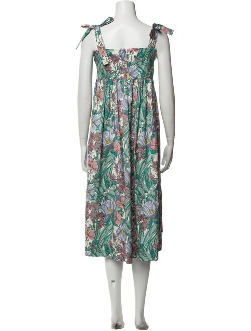 Tory Burch Floral Print Midi Length Dress