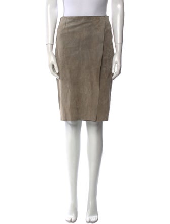 Tory Burch Leather Knee-Length Skirt
