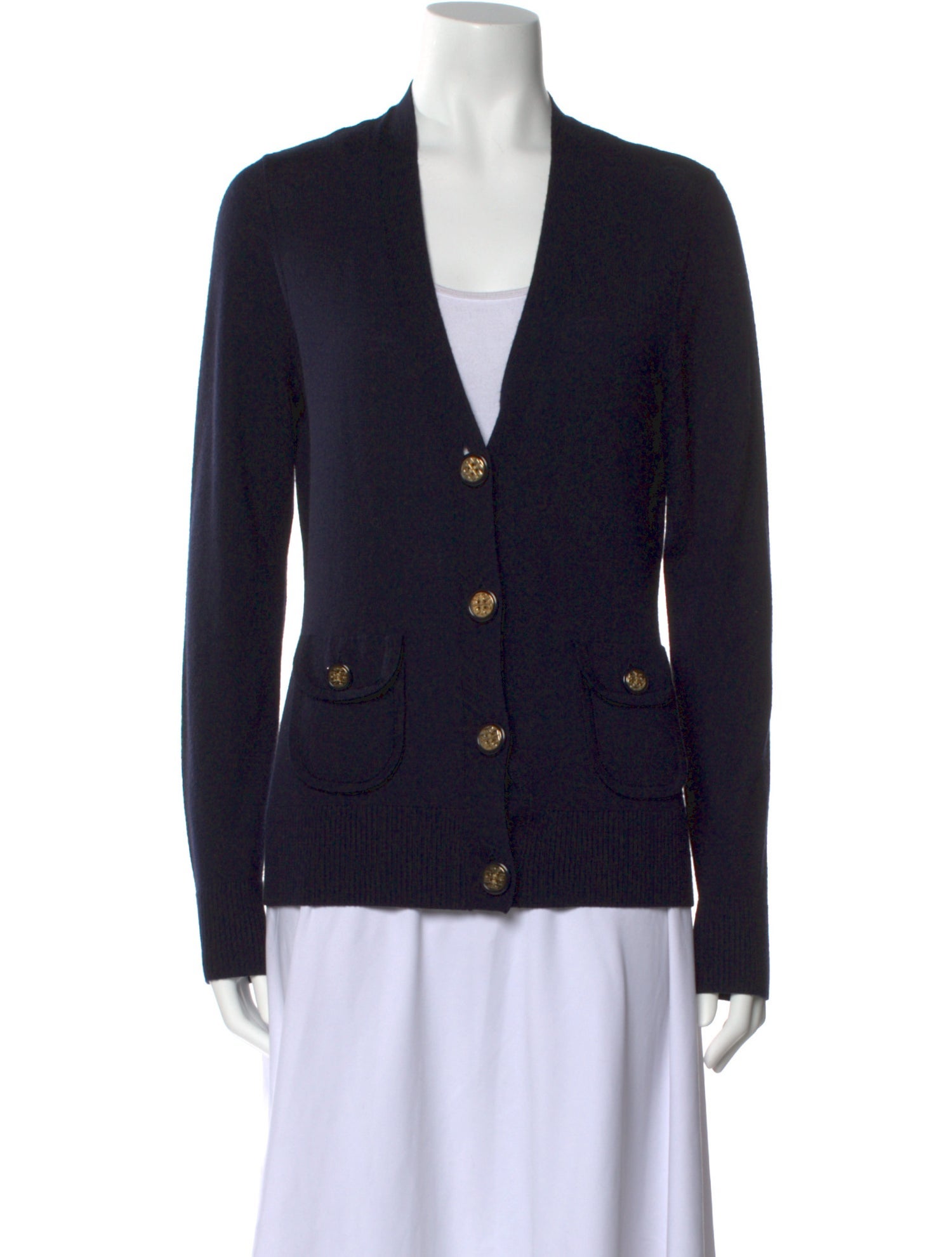 Tory Burch Merino Wool V-Neck Sweater