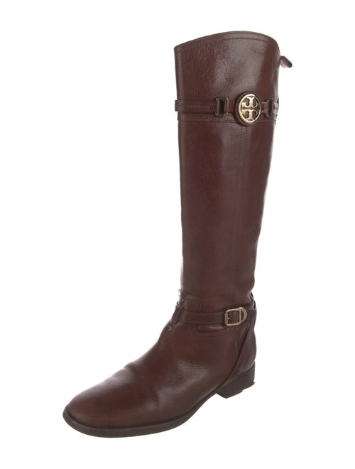 Tory Burch Leather Studded Accents Riding Boots