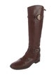 Tory Burch Leather Studded Accents Riding Boots