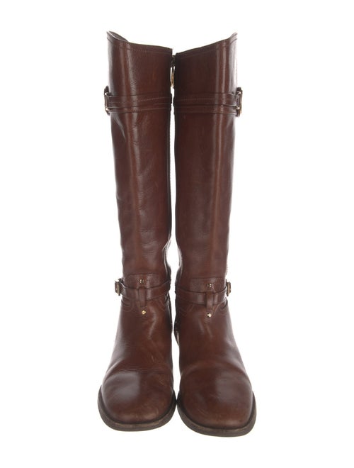 Tory Burch Leather Studded Accents Riding Boots