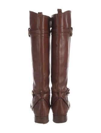 Tory Burch Leather Studded Accents Riding Boots