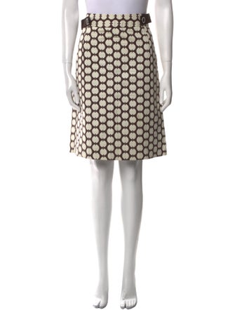 Tory Burch Polka Dot Print Knee-Length Skirt