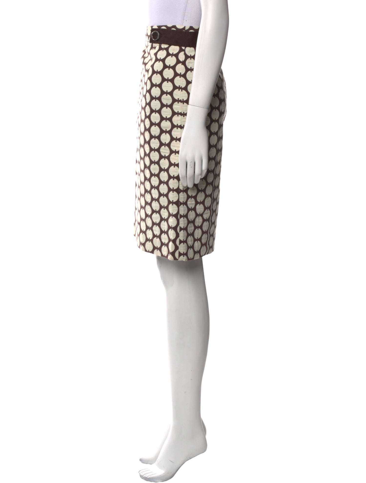 Tory Burch Polka Dot Print Knee-Length Skirt