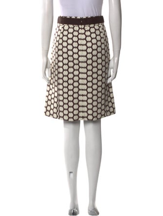Tory Burch Polka Dot Print Knee-Length Skirt