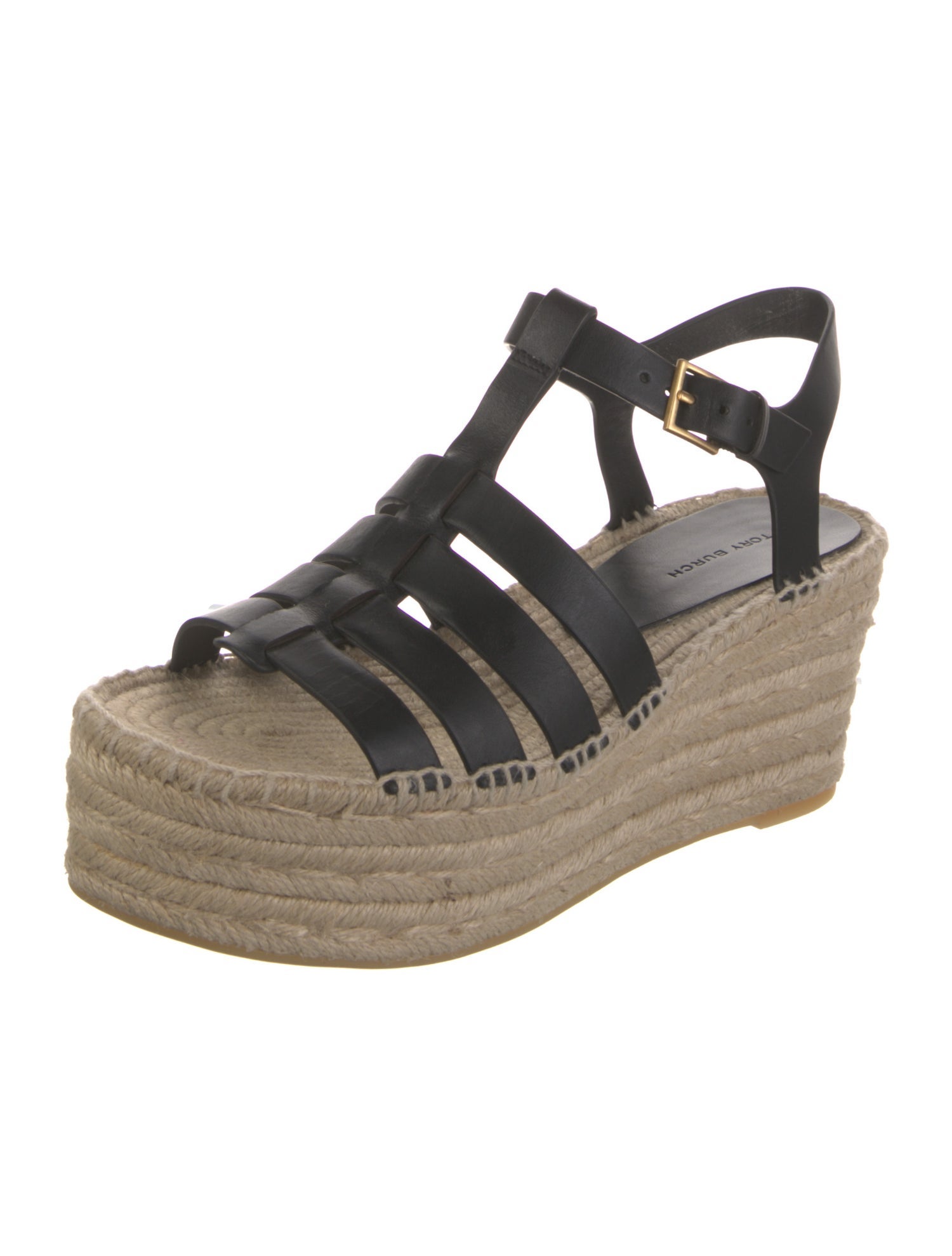 Tory Burch Leather Braided Accents Espadrilles