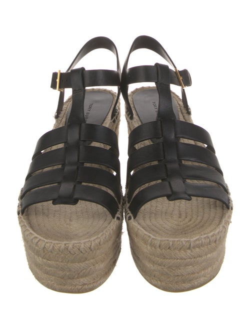 Tory Burch Leather Braided Accents Espadrilles