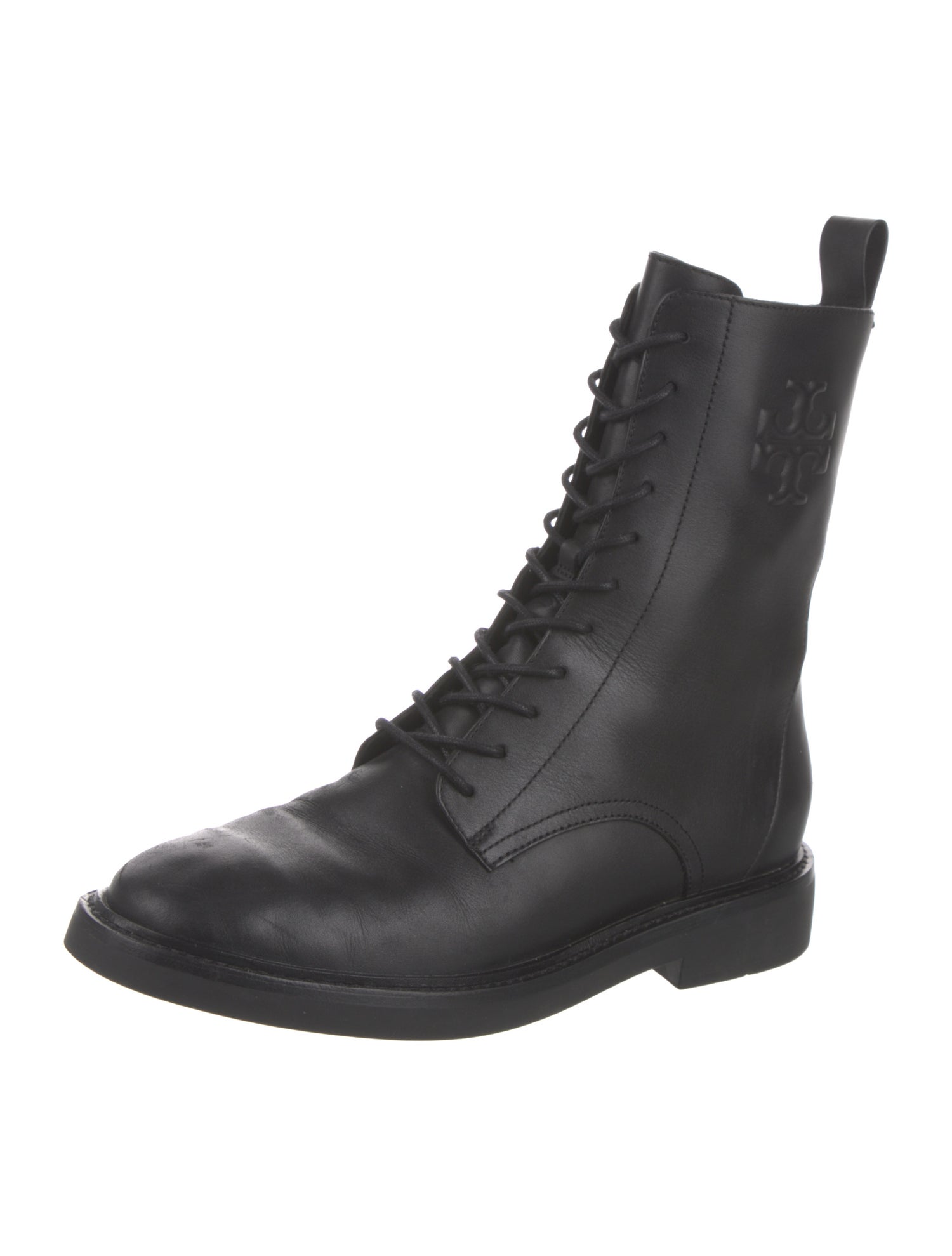 Tory Burch Leather Combat Boots