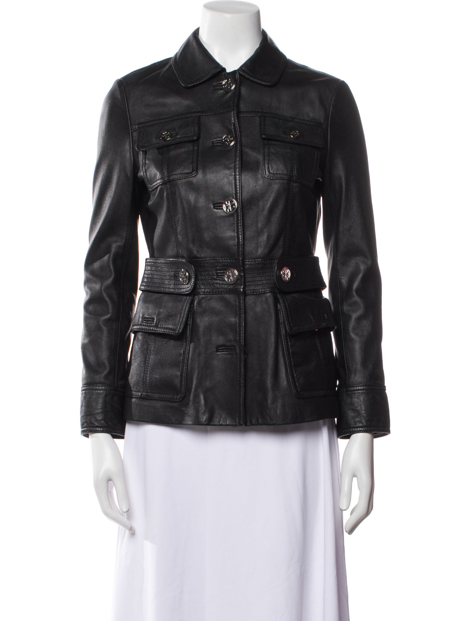 Tory Burch Leather Biker Jacket