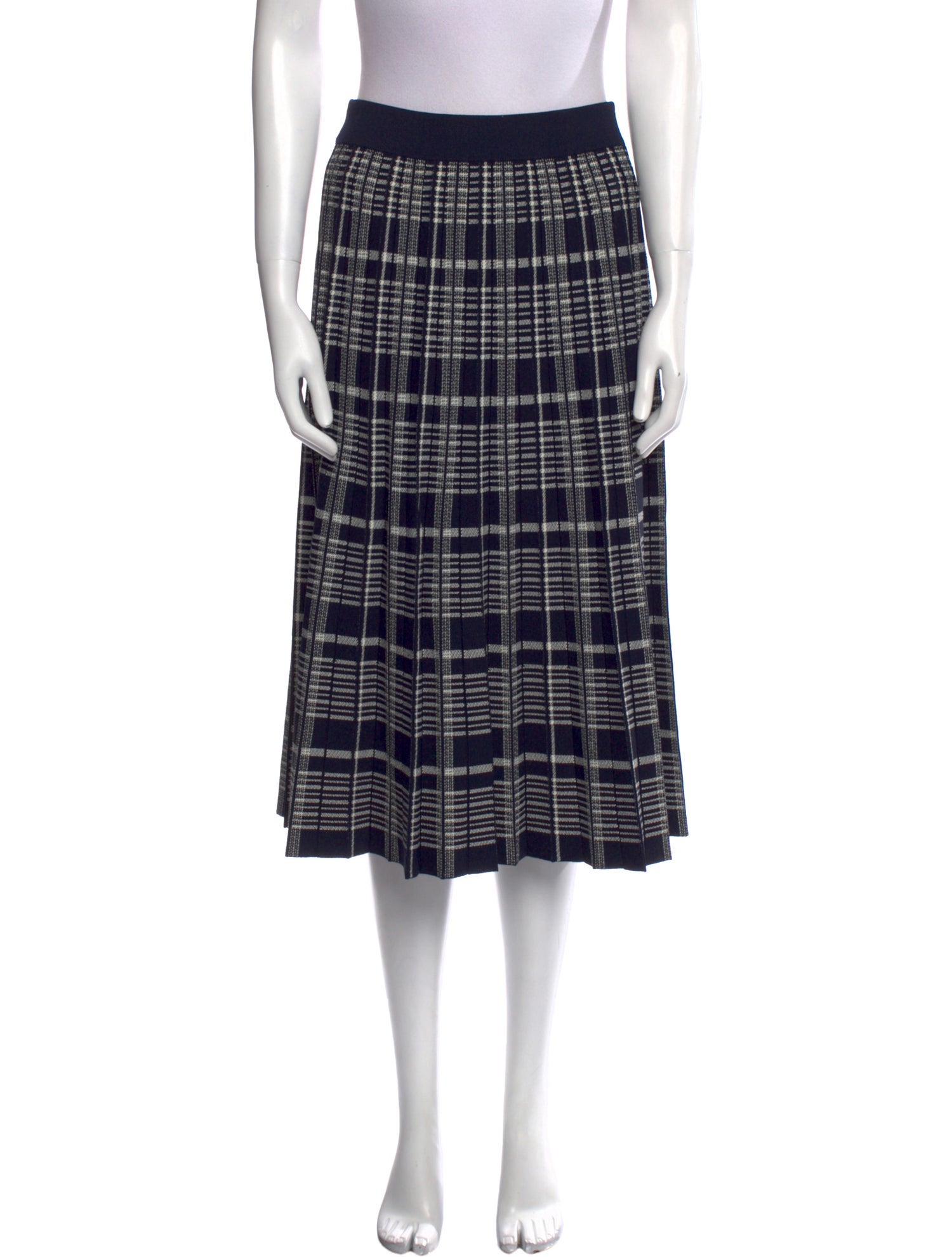 Tory Burch Plaid Print Knee-Length Skirt