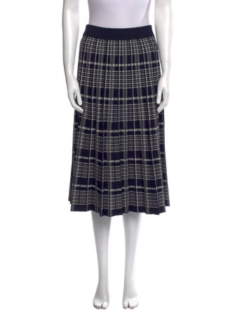 Tory Burch Plaid Print Knee-Length Skirt