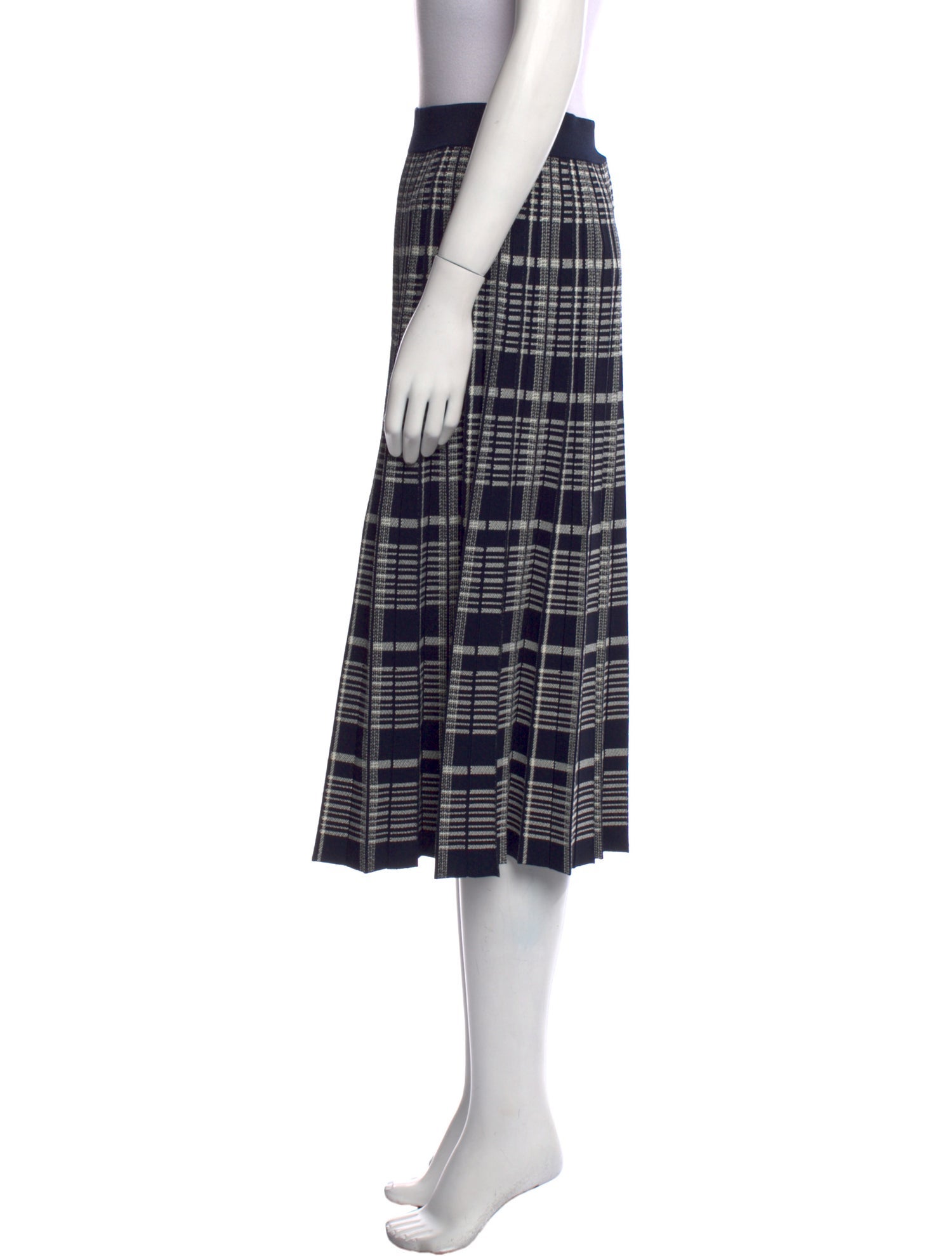Tory Burch Plaid Print Knee-Length Skirt