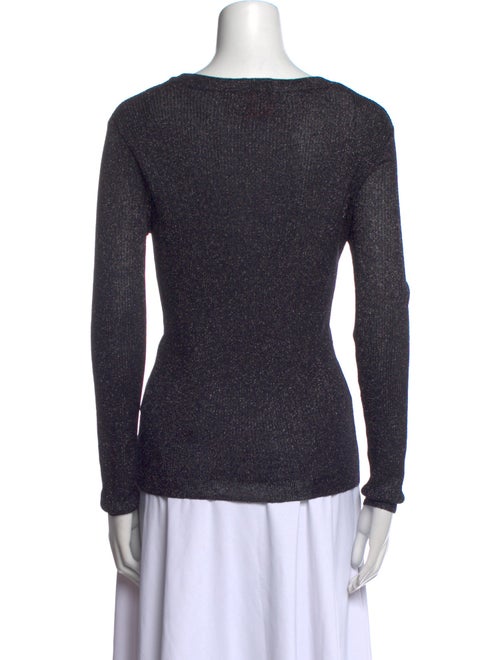 Tory Burch V-Neck Long Sleeve Top
