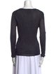 Tory Burch V-Neck Long Sleeve Top