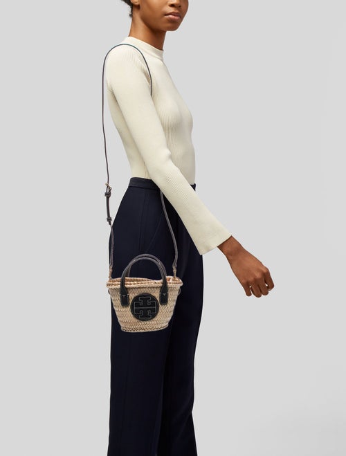 Tory Burch Raffia Top Handle Bag