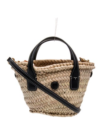 Tory Burch Raffia Top Handle Bag