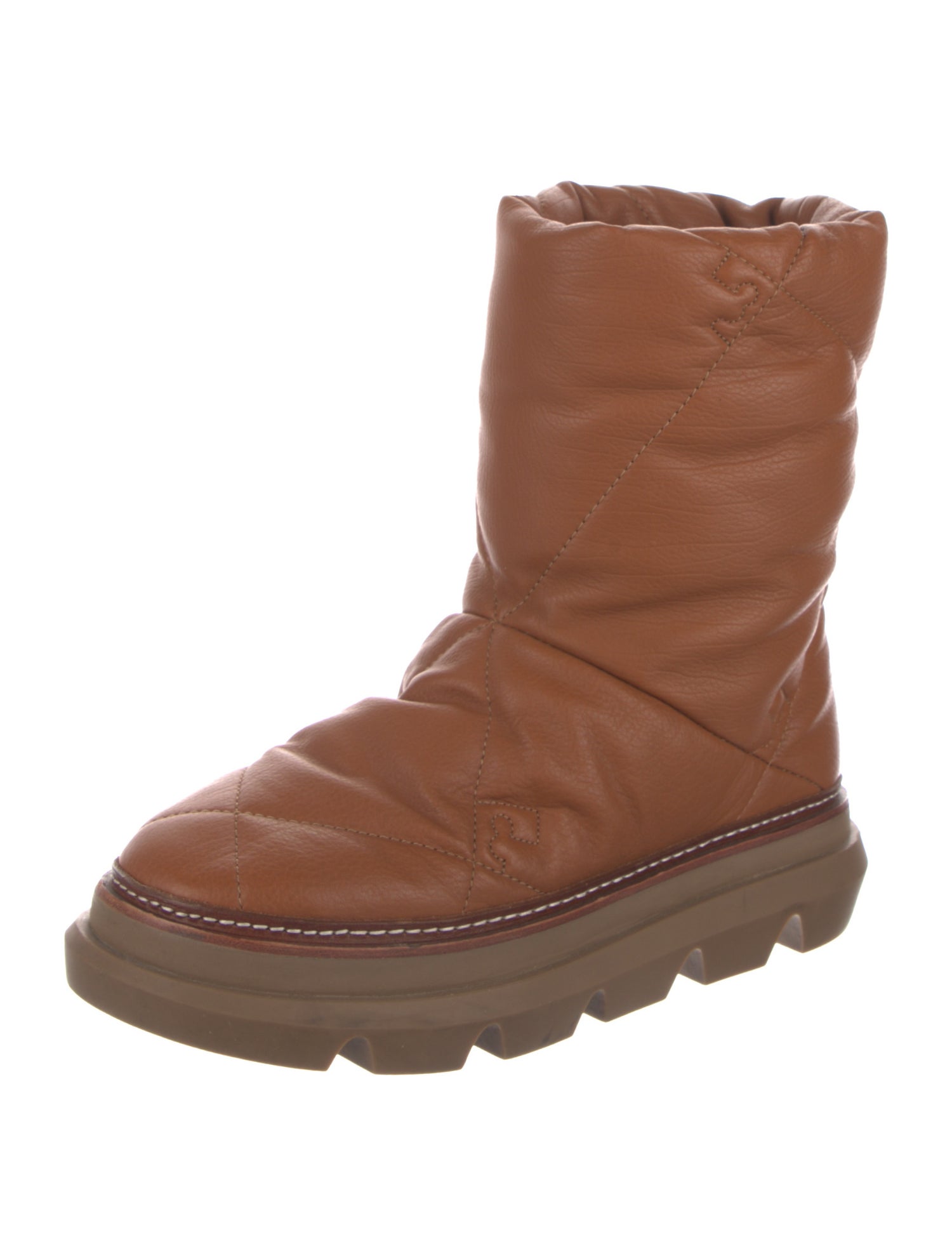 Tory Burch Leather Combat Boots