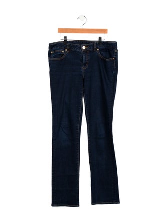 Tory Burch Mid-Rise Straight Leg Jeans