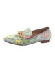 Tory Burch Leather Floral Print Loafers