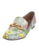 Tory Burch Leather Floral Print Loafers