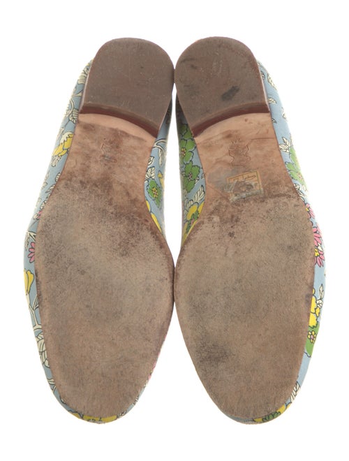 Tory Burch Leather Floral Print Loafers