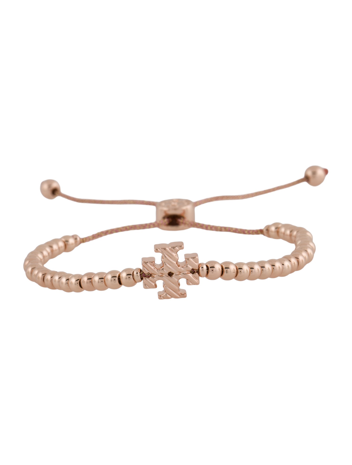 Tory Burch Textured Rope Logo Slider Bracelet