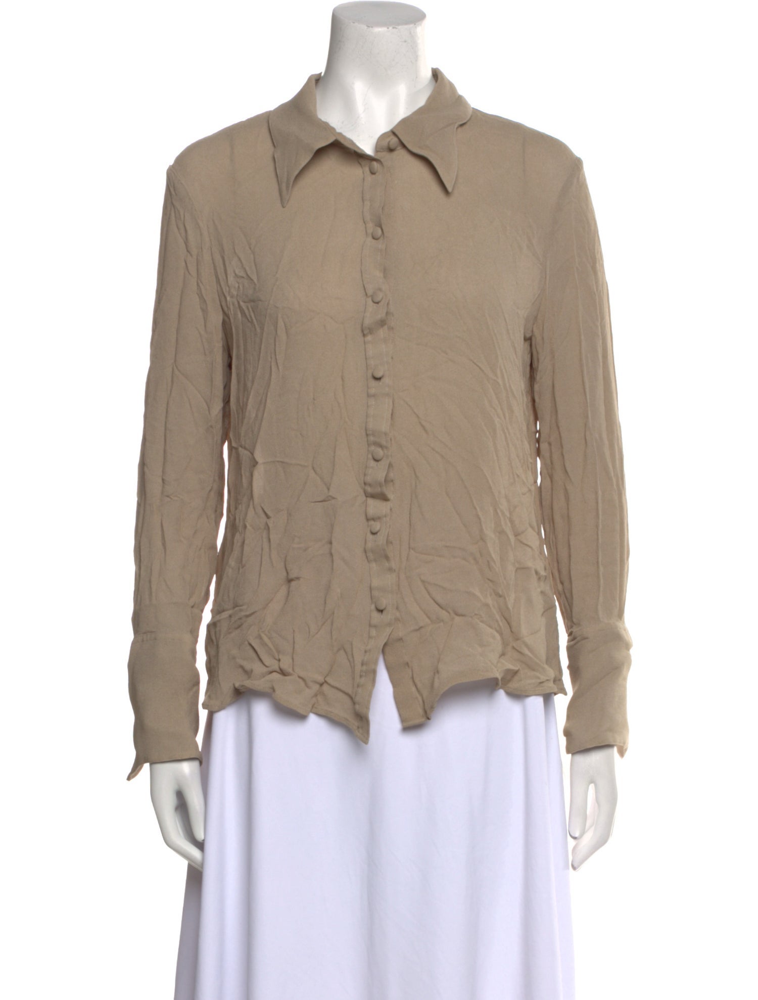 Tory Burch Long Sleeve Button-Up Top