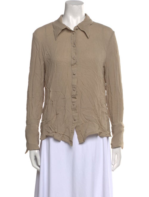 Tory Burch Long Sleeve Button-Up Top