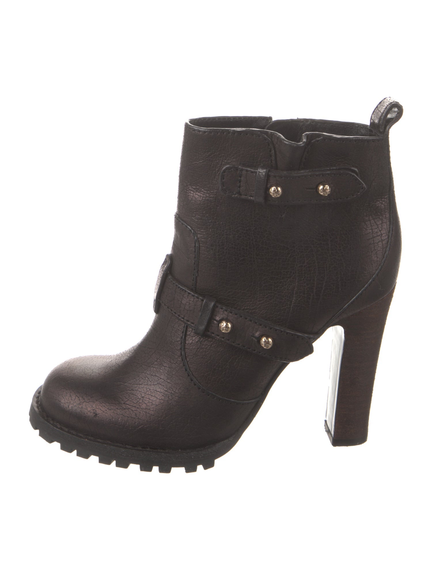 Tory Burch Leather Moto Boots