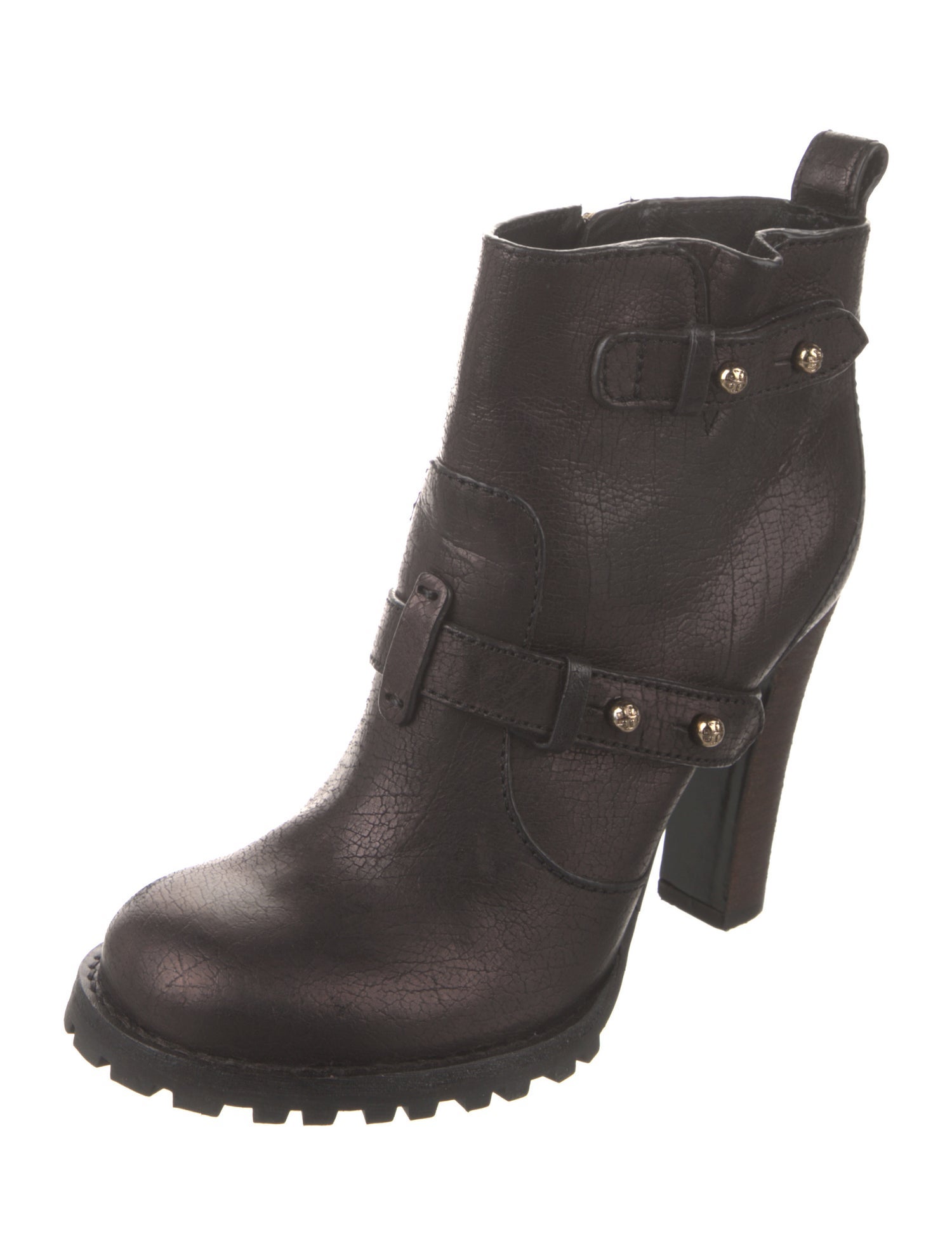 Tory Burch Leather Moto Boots