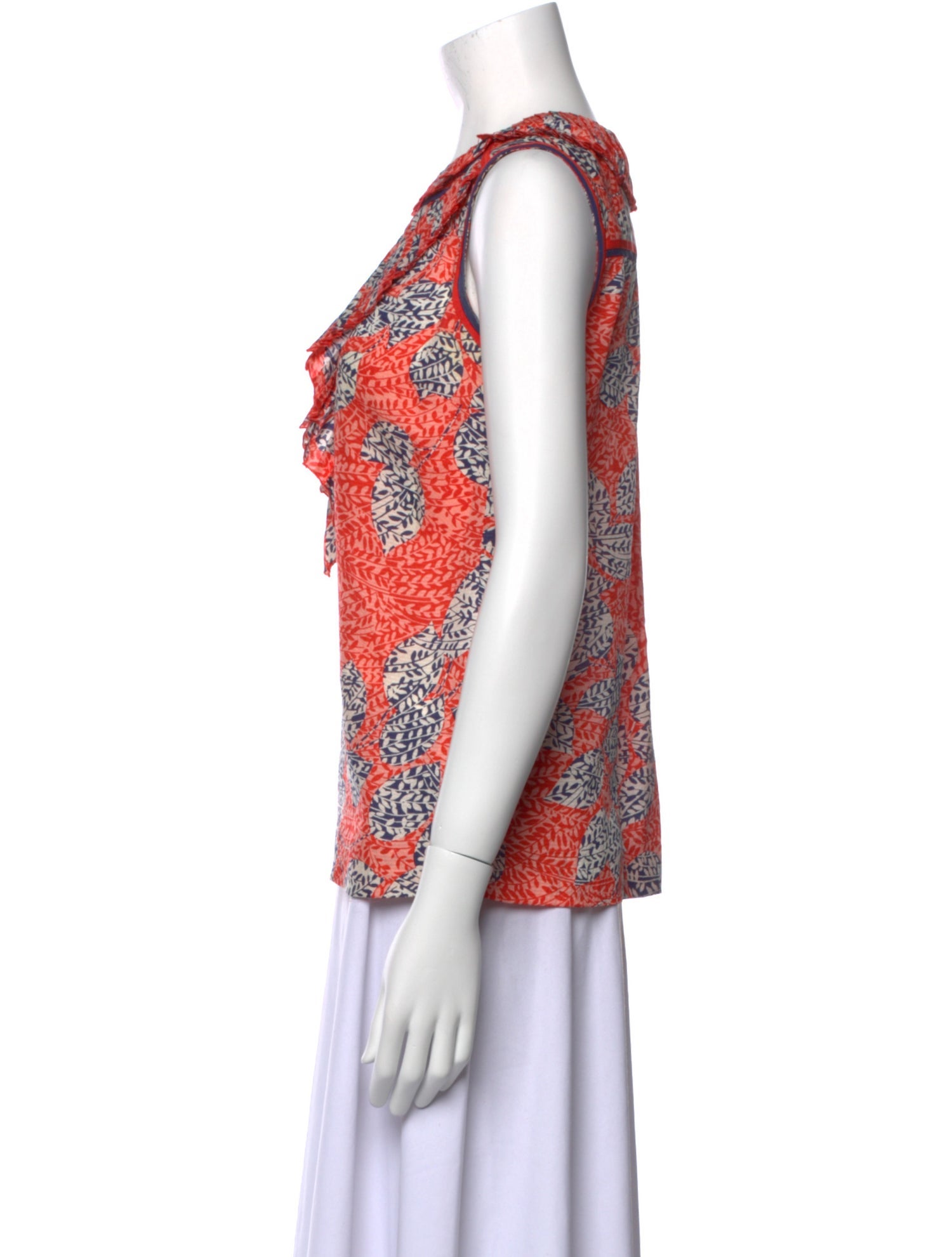 Tory Burch Silk Printed Polo