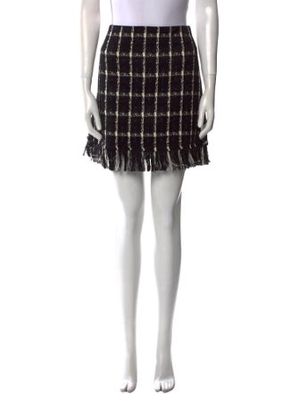 Tory Burch Plaid Print Mini Skirt