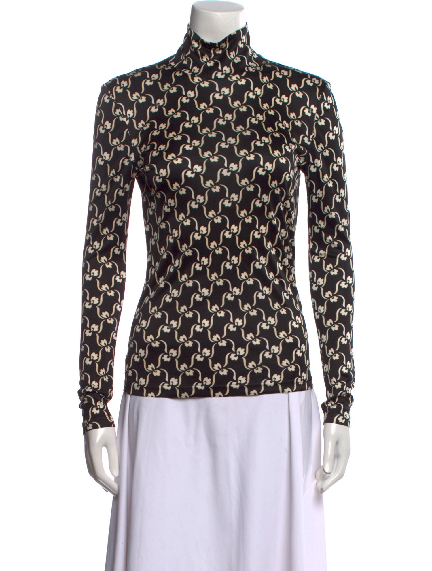 Tory Burch Printed Turtleneck Top