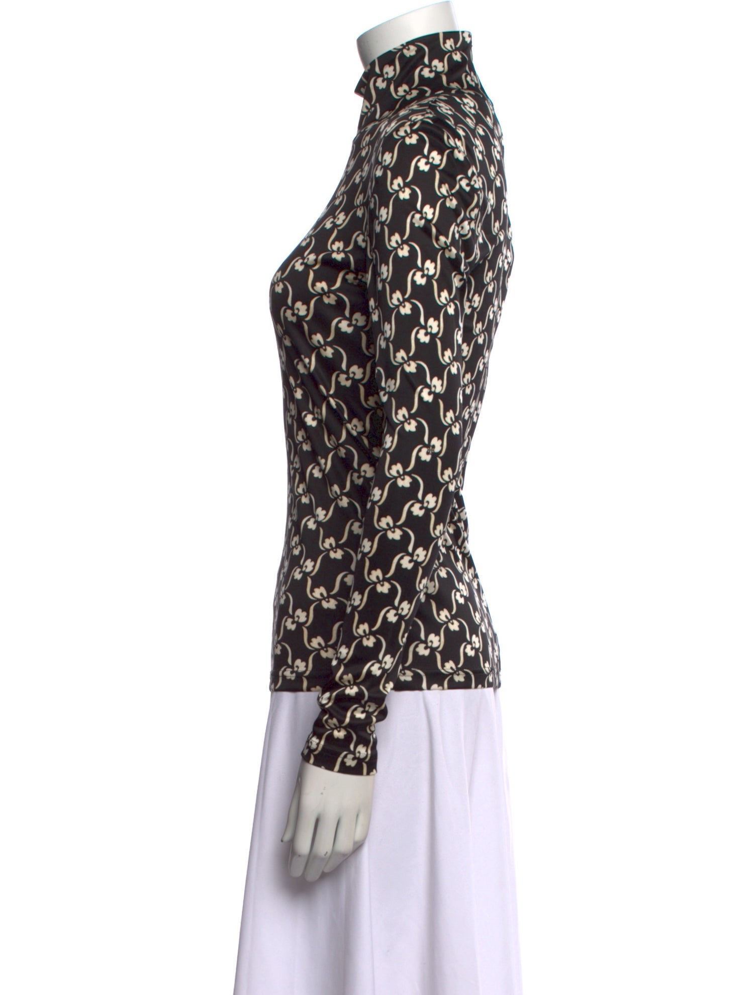 Tory Burch Printed Turtleneck Top