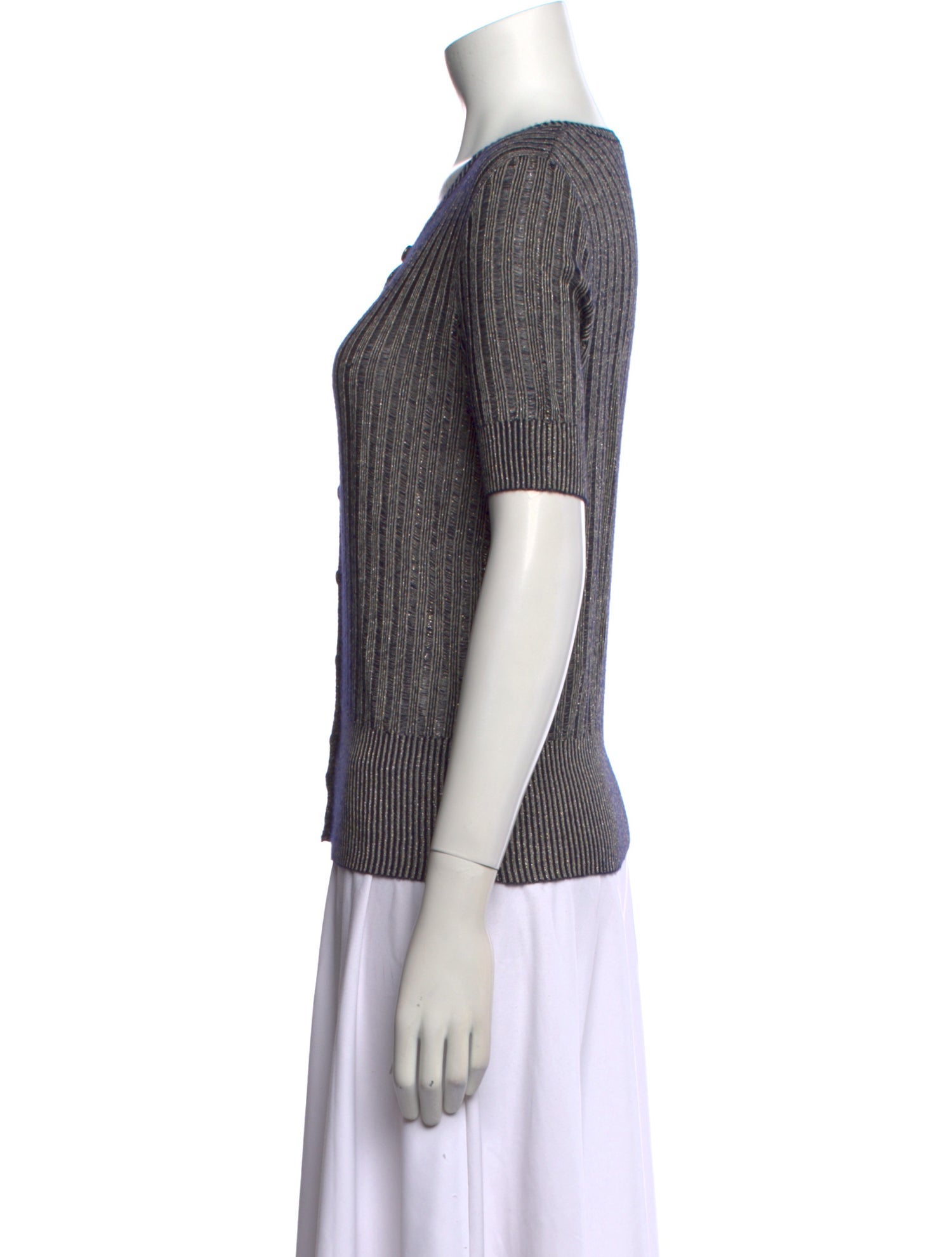 Tory Burch Striped Scoop Neck T-Shirt