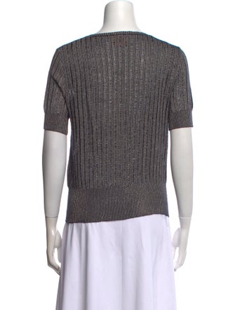 Tory Burch Striped Scoop Neck T-Shirt