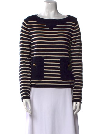 Tory Burch Merino Wool Striped Sweater