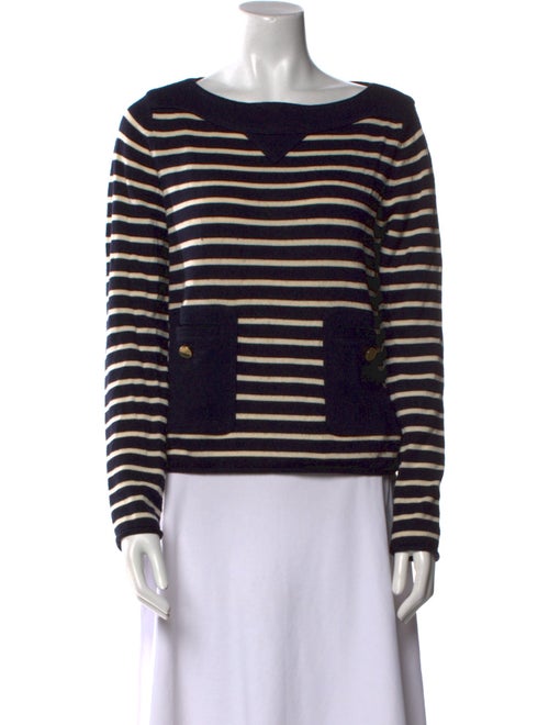 Tory Burch Merino Wool Striped Sweater