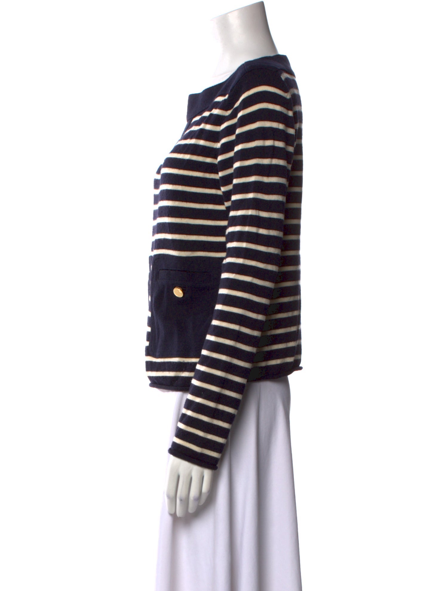 Tory Burch Merino Wool Striped Sweater