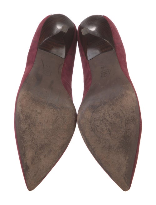 Tory Burch Suede Leather Trim Embellishment Pumps