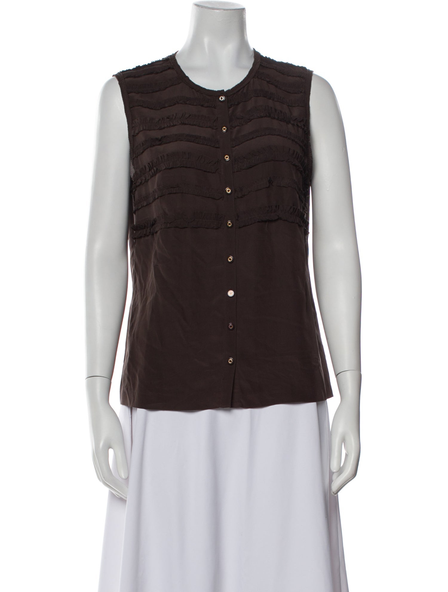 Tory Burch Silk Crew Neck Top